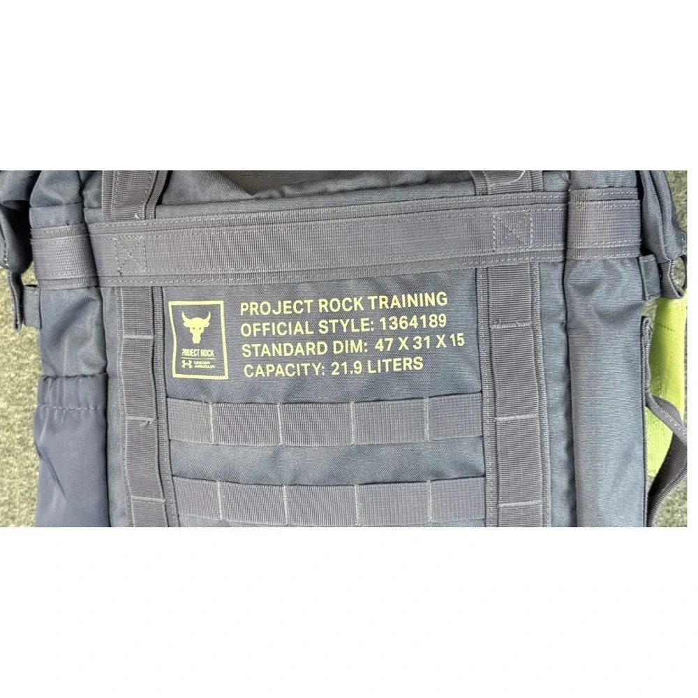 Under Armour Project Rock Training‎ Backpack Duffel Bag 21.9 Liters Dwayne J Gym
